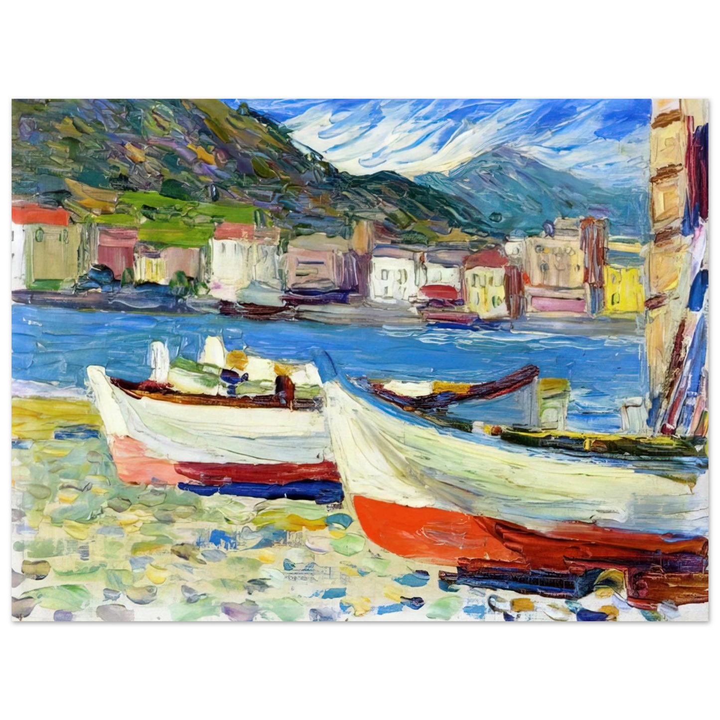 Wassily Kandinsky - RAPALLO BOATS 75x100 cm / 30x40inches Fine Art Poster