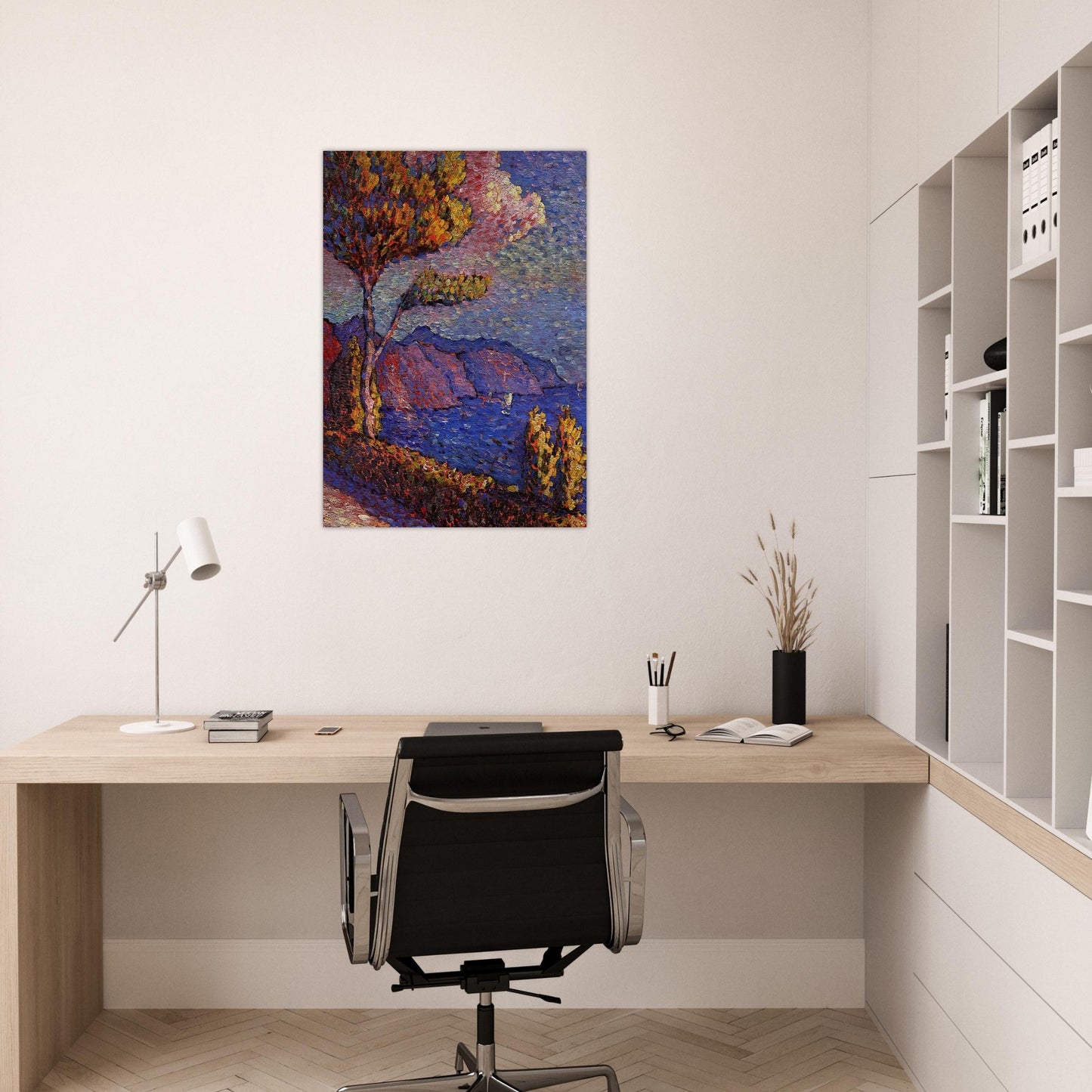 The Canal near St. Tropez - Henri-Edmond Cross Brushed Aluminum Print - 70x100 cm / 28x40 inches | Henri-Edmond Cross Aluminum Print | Henri-Edmond Cross Prints