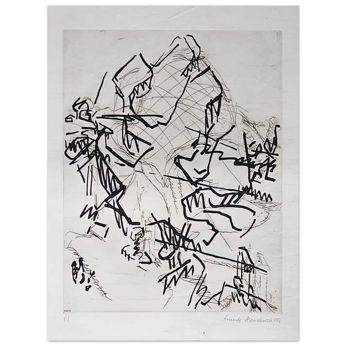 Frank Auerbach - TREE AT TRETIRE II 75x100 cm / 30x40inches Fine Art Poster
