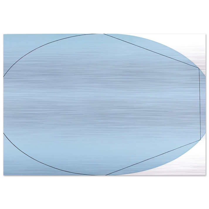 CIRCLE IN AND OUT OF A POLYGON 2 1973 - Robert Mangold Brushed Aluminum Print - 70x100 cm / 28x40 inches | Robert Mangold Aluminum Print | Robert Mangold Prints