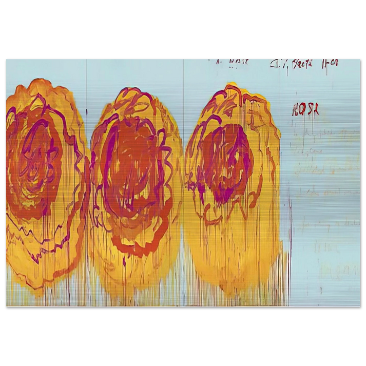 The Rose I - Cy Twombly Brushed Aluminum Print - 70x100 cm / 28x40 inches | Cy Twombly Aluminum Print | Cy Twombly Prints