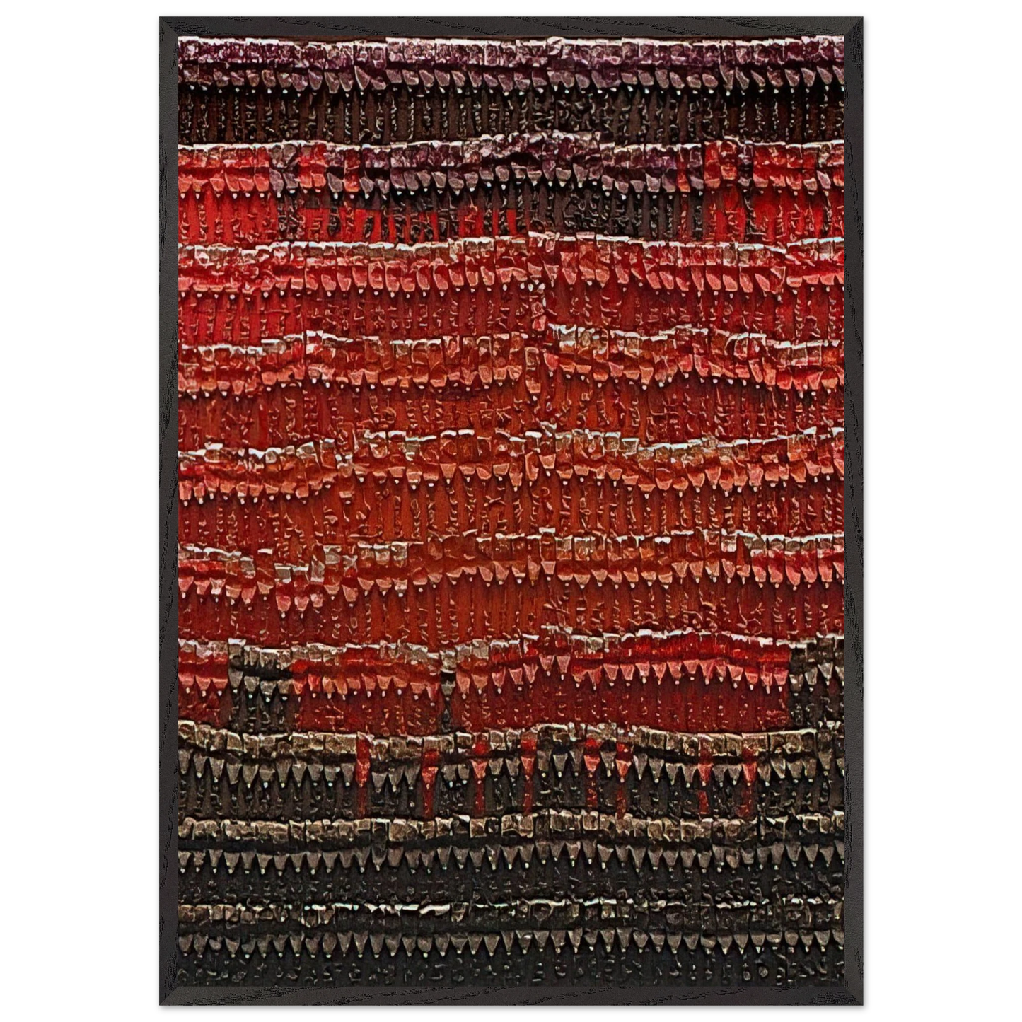 Chiefs Blanket - 1989 - Arman 70x100 cm / 28x40 inches Framed Art Print – Black Wooden Frame
