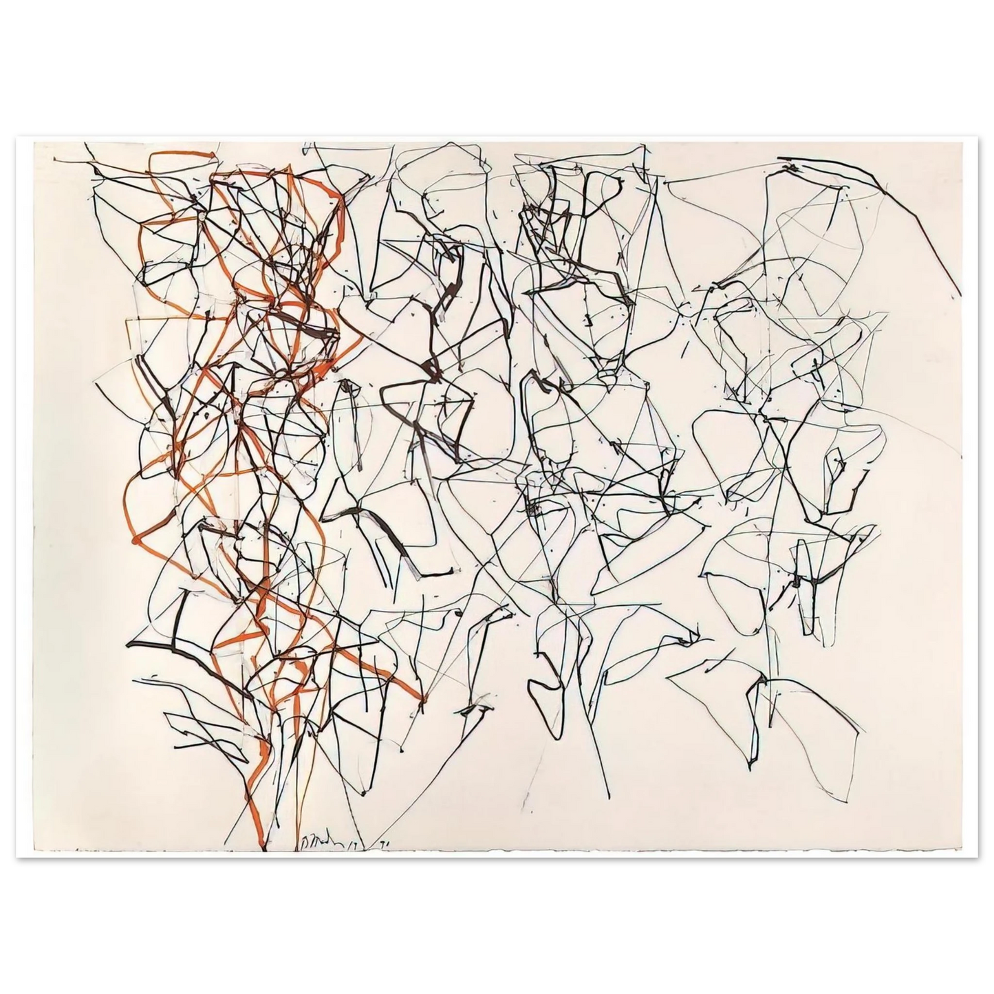 Brice Marden - Study for the Virgins - 1990 75x100 cm / 30x40inches Fine Art Poster