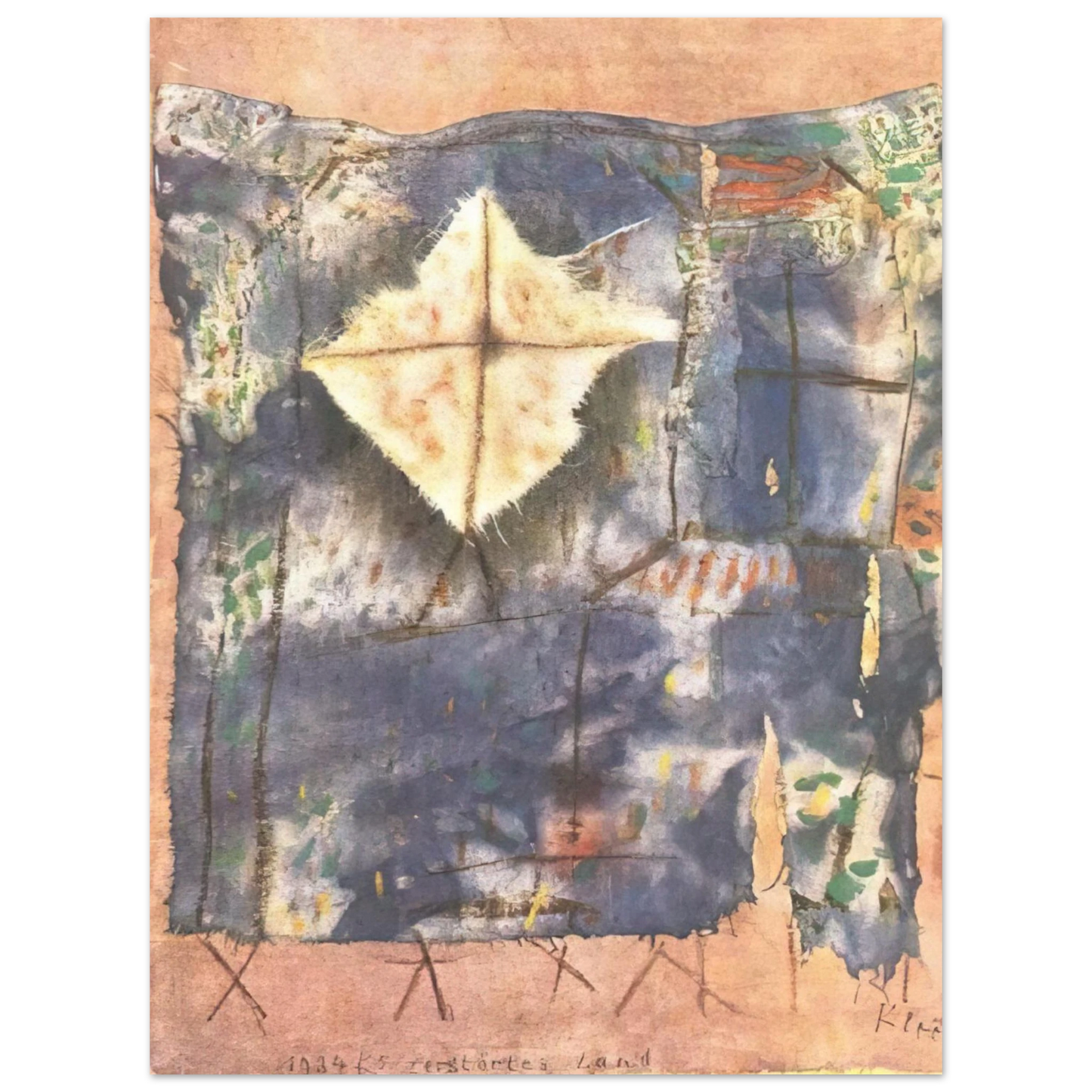 Paul Klee - RAVAGED LAND 1921 75x100 cm / 30x40inches Fine Art Poster