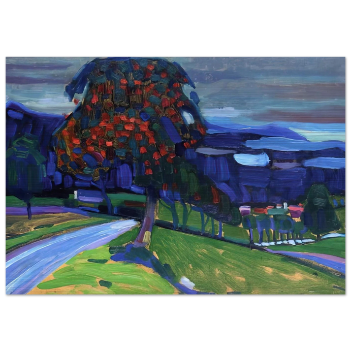 AUTUMN IN MURNAU 1908 - Wassily Kandinsky Brushed Aluminum Print - 70x100 cm / 28x40 inches | Wassily Kandinsky Aluminum Print | Wassily Kandinsky Prints