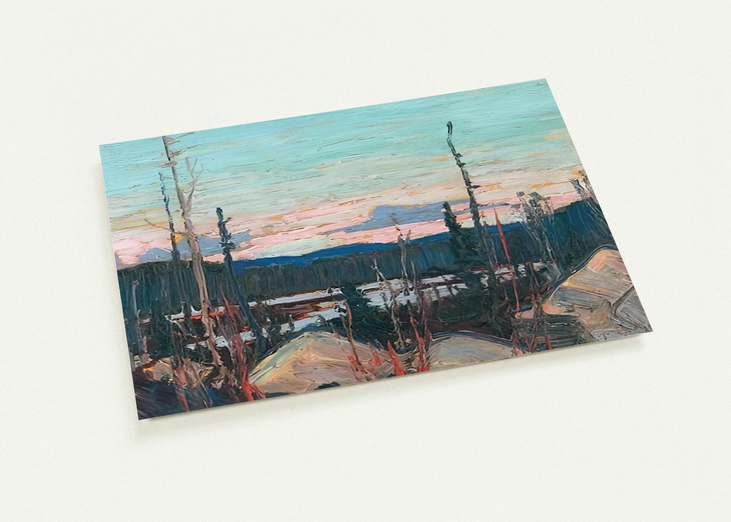 BURNT AREA WITH RAGGED ROCKS 1915 By Tom Thomson Pack of 10 Post Cards | Tom Thomson Post Cards | A6 (10.5 x 14.8 cm) - 4.1 x 5.8 inches