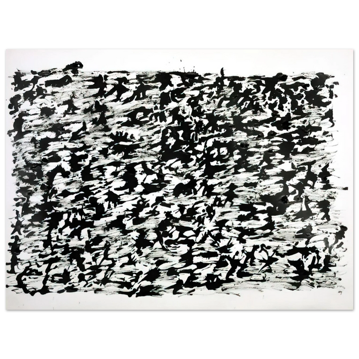 Henri Michaux - Untitled Chinese Ink Drawing - 1961 75x100 cm / 30x40inches Fine Art Poster