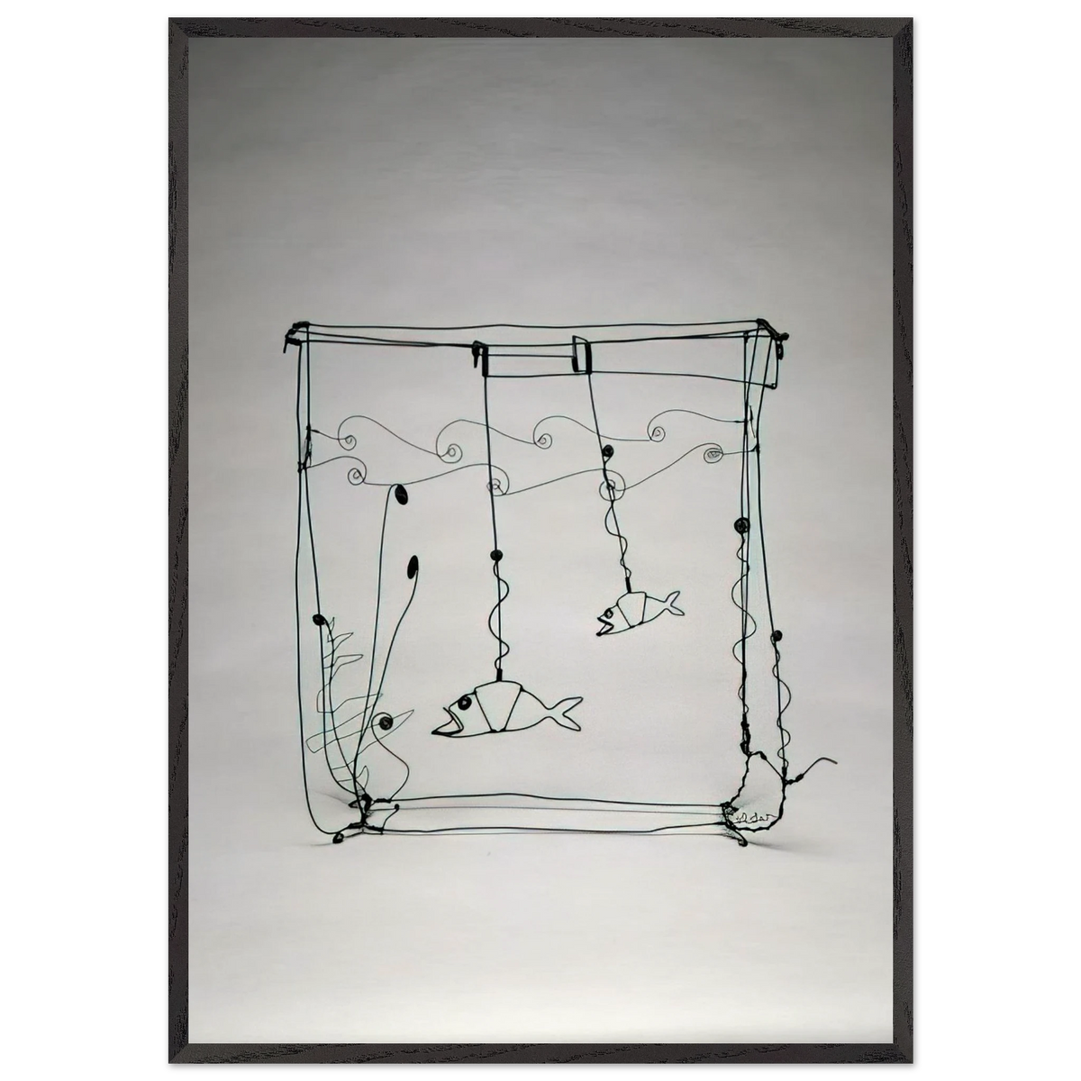 GOLDFISH BOWL 1929 - Alexander Calder 70x100 cm / 28x40 inches Framed Art Print – Black Wooden Frame