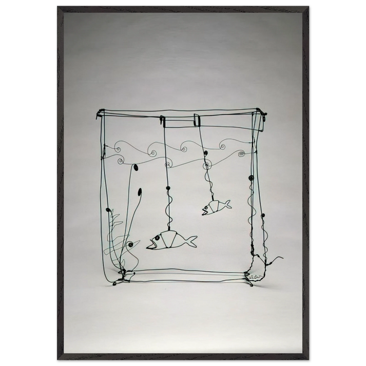 GOLDFISH BOWL 1929 - Alexander Calder 70x100 cm / 28x40 inches Framed Art Print – Black Wooden Frame