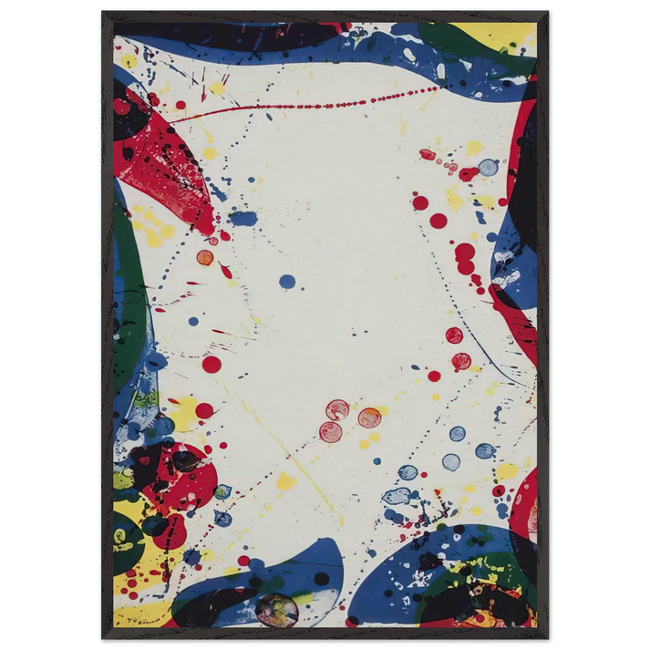Sulfur Water - Sam Francis 70x100 cm / 28x40 inches Framed Art Print – Black Wooden Frame