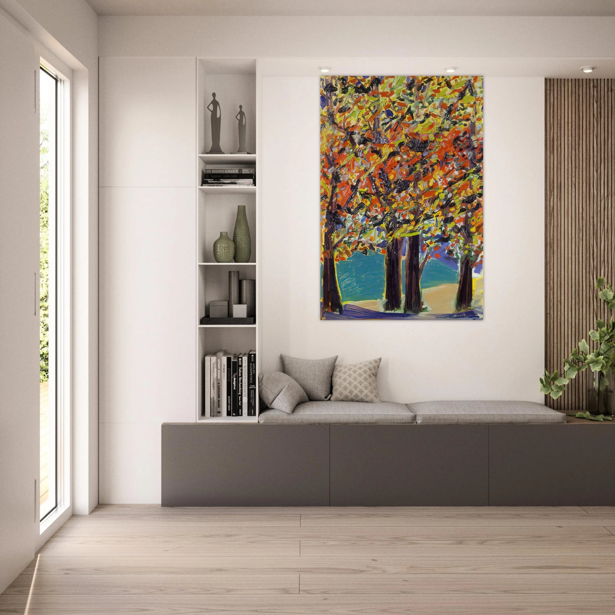 Autumn View, West Hurley, NY - 1984 - Ronnie Landfield Art Prints - 100x150 cm / 40x60″ inches | Ronnie Landfield Poster | Ronnie Landfield Prints