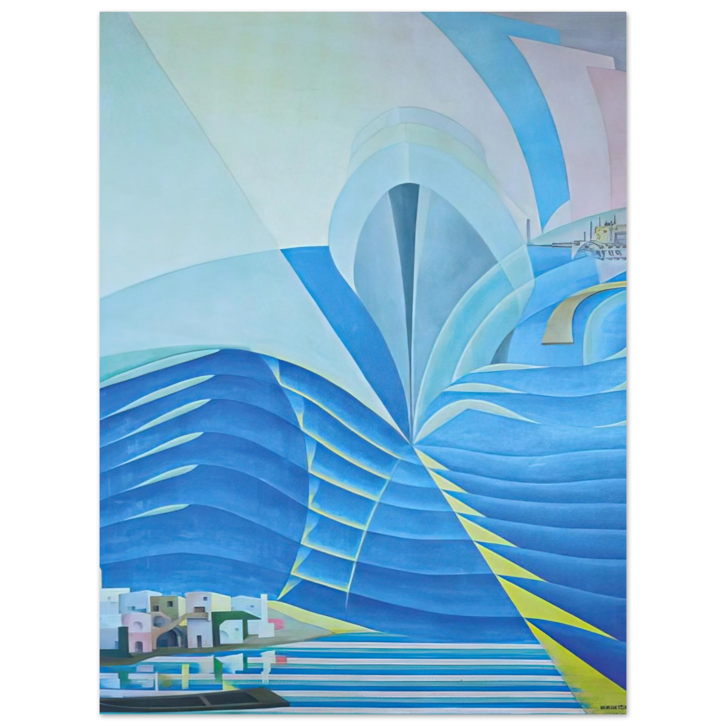 Benedetta Cappa - Synthesis of Marine Communications - 1934 75x100 cm / 30x40inches Fine Art Poster
