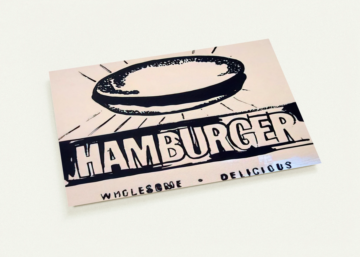 Hamburger beige By Andy Warhol Pack of 10 Post Cards | Andy Warhol Post Cards | A6 (10.5 x 14.8 cm) - 4.1 x 5.8 inches