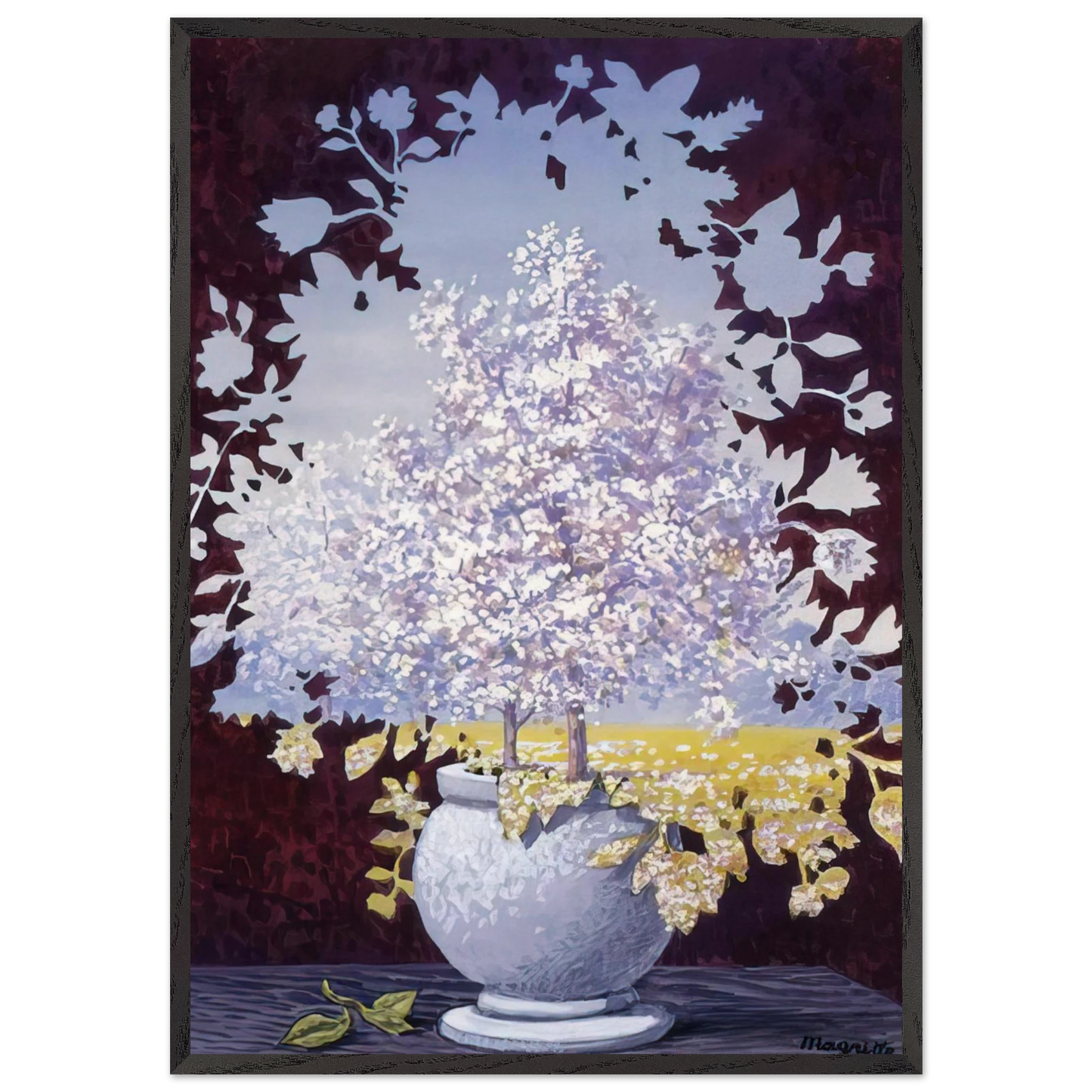 THE FLASH 1959 - Rene Magritte 70x100 cm / 28x40 inches Framed Art Print – Black Wooden Frame