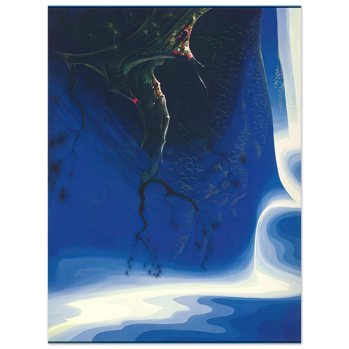 Eyvind Earle - Blue Purple Mist 75x100 cm / 30x40inches Fine Art Poster