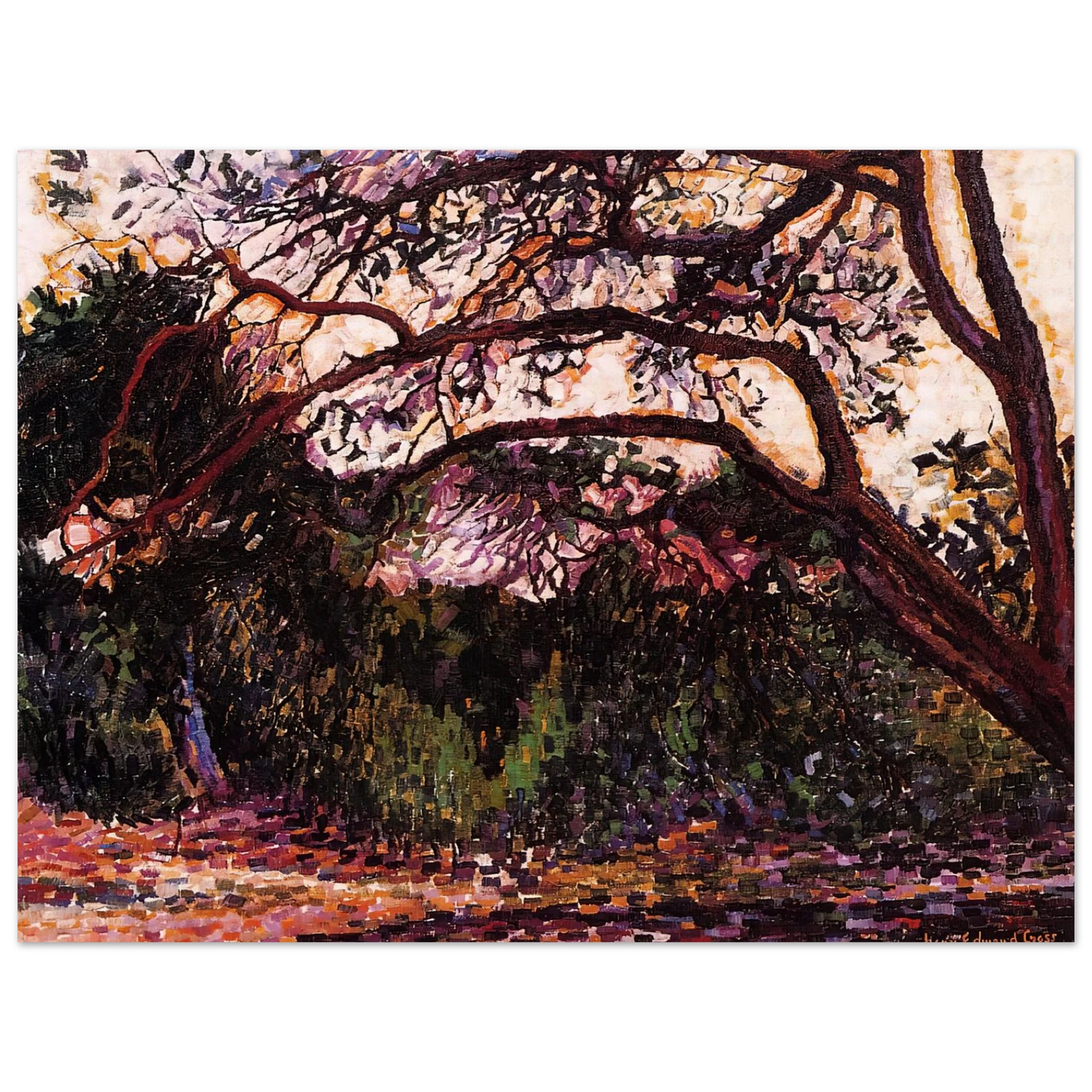 Henri-Edmond Cross - Wooded Landscape 75x100 cm / 30x40inches Fine Art Poster