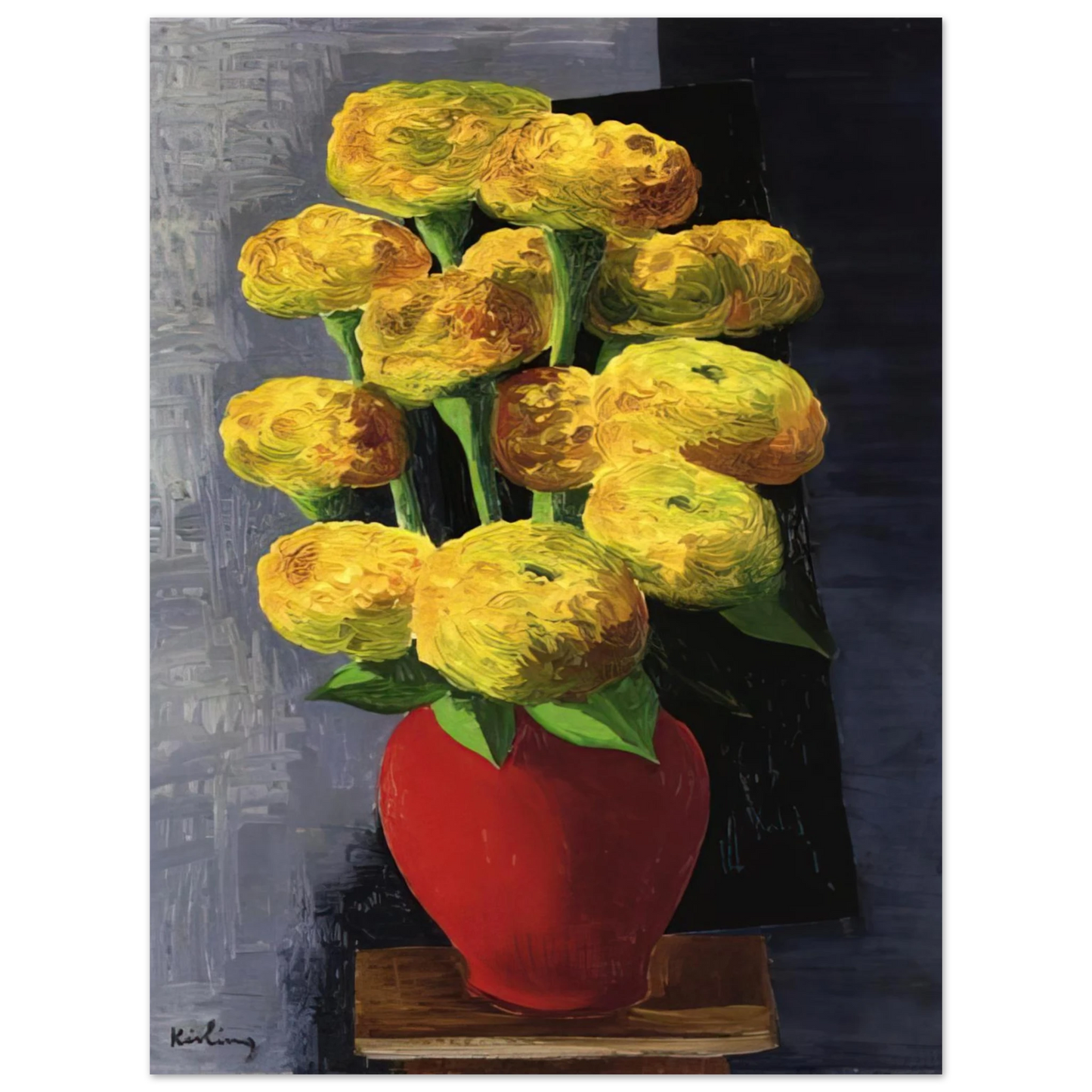 Moise Kisling - FLOWERS AND SHELLS 1919 75x100 cm / 30x40inches Fine Art Poster