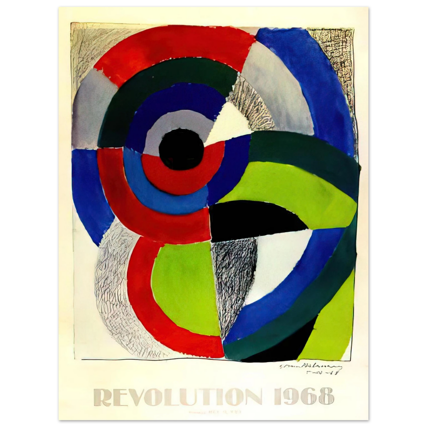 Sonia Delaunay - REVOLUTION AFFICHE 75x100 cm / 30x40inches Fine Art Poster