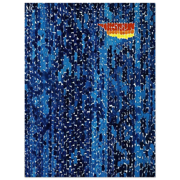 Alma Woodsey Thomas - STARRY NIGHT AND THE ASTRONAUTS 1972 75x100 cm / 30x40inches Fine Art Poster