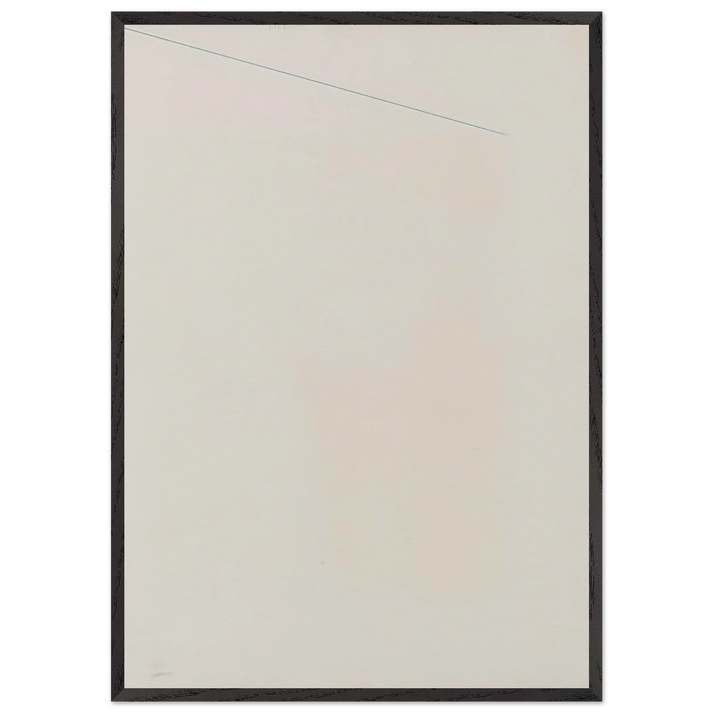 Blue Line N2 - Robert Ryman 70x100 cm / 28x40 inches Framed Art Print – Black Wooden Frame