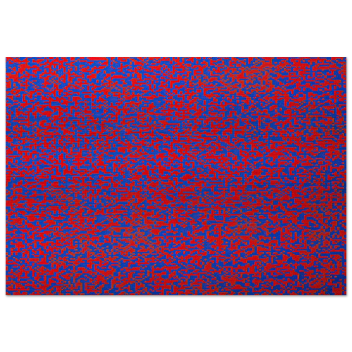 Random Distribution of 40,000 Squares Using the Odd and Even Numbers of a Telephone Directory detail - 1971 - Francois Morellet Brushed Aluminum Print - 70x100 cm / 28x40 inches | Francois Morellet Aluminum Print | Francois Morellet Prints