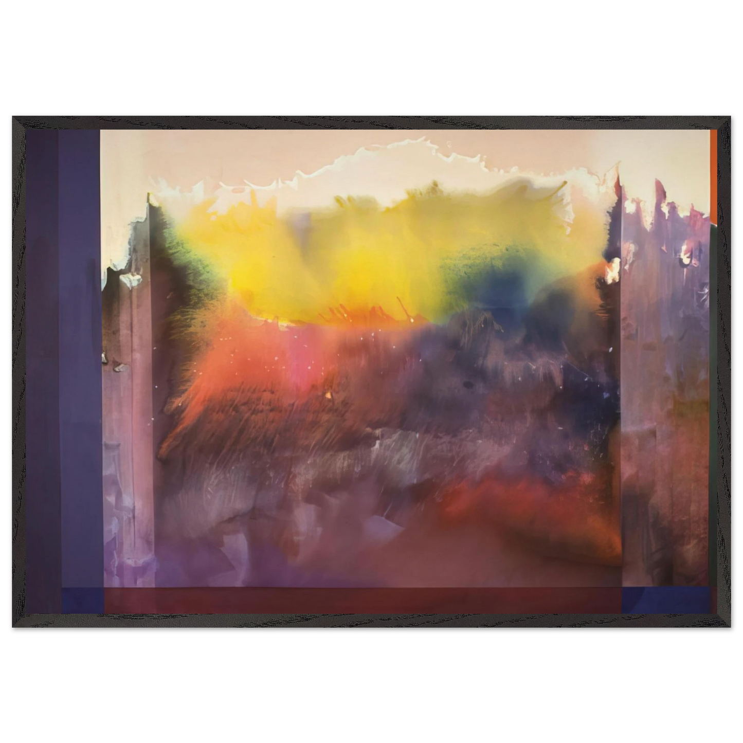 Vision Of Paradise - 1985 - Ronnie Landfield 70x100 cm / 28x40 inches Framed Art Print – Black Wooden Frame