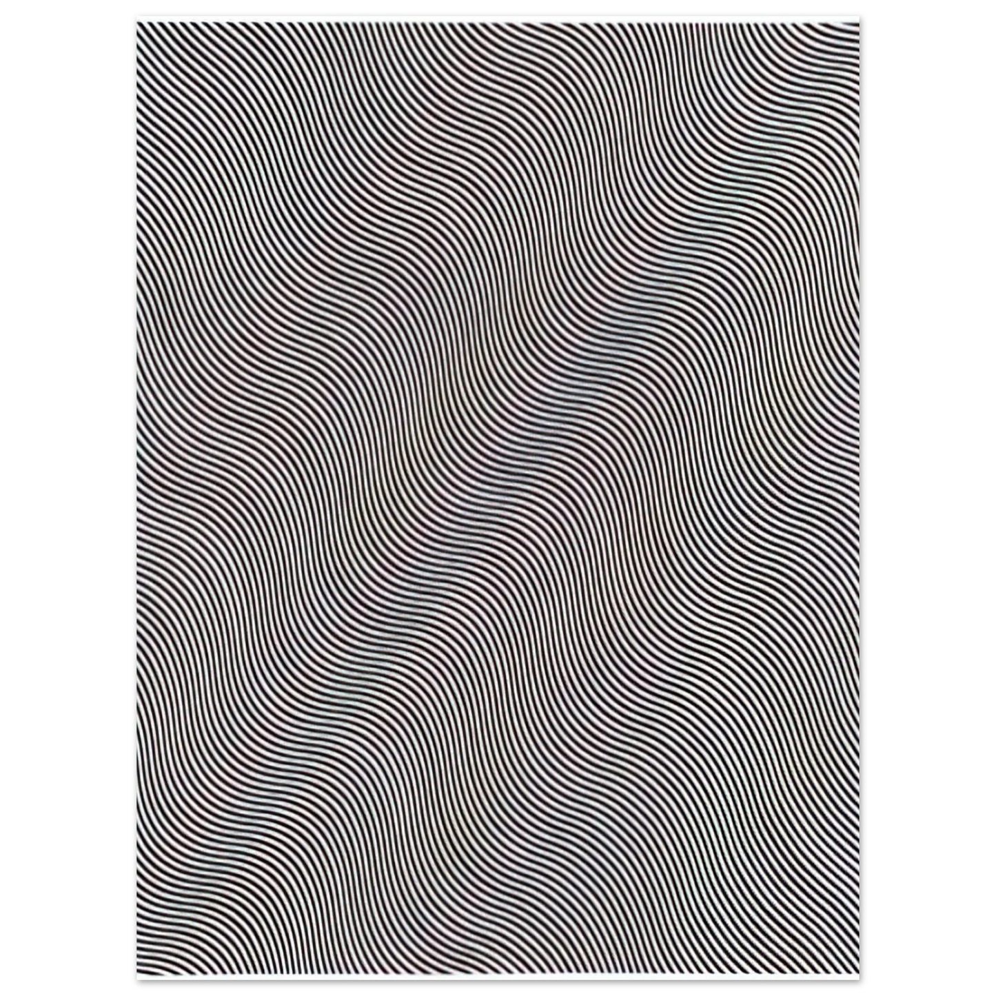 Bridget Riley - UNTITLED DIAGONAL CURVE 1966 75x100 cm / 30x40inches Fine Art Poster