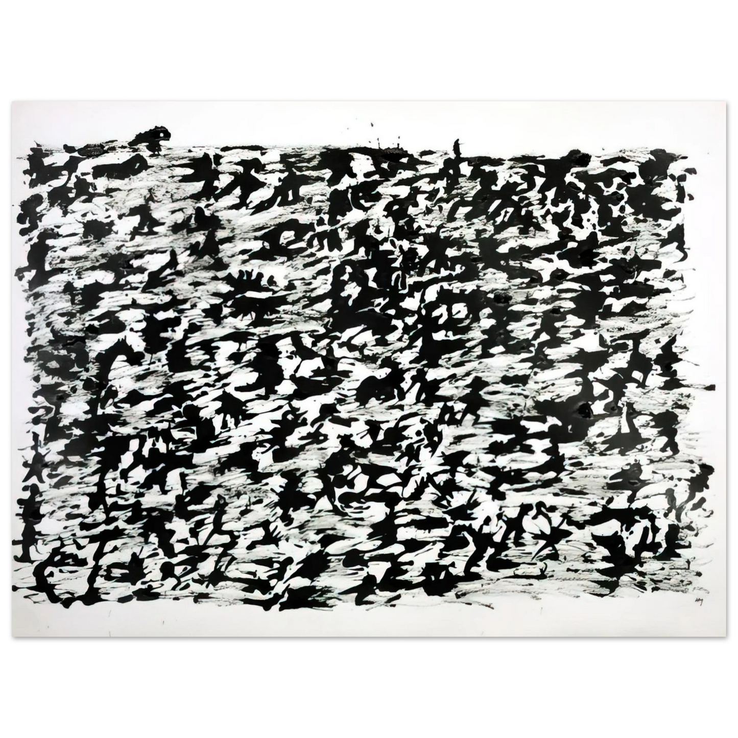 Henri Michaux - UNTITLED CHINESE INK DRAWING 1961 75x100 cm / 30x40inches Fine Art Poster