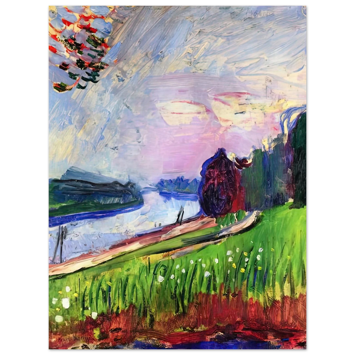 Henri Matisse - COPSE OF THE BANKS OF THE GARONNE 1900 75x100 cm / 30x40inches Fine Art Poster