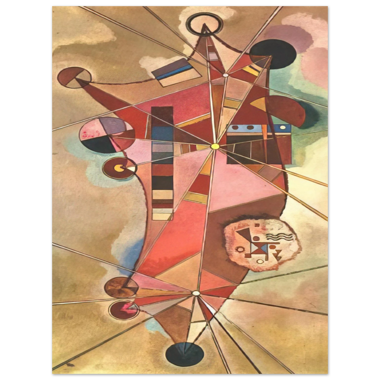 Wassily Kandinsky - FIXED POINTS 75x100 cm / 30x40inches Fine Art Poster