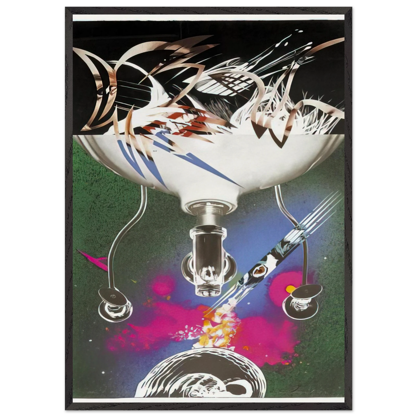 Where the Water Goes - James Rosenquist 70x100 cm / 28x40 inches Framed Art Print – Black Wooden Frame