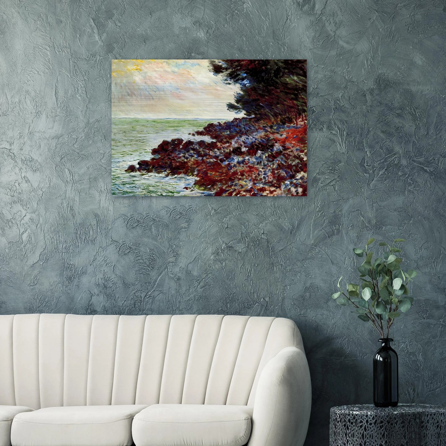 Cap Martin 3 - claude monet Brushed Aluminum Print - 70x100 cm / 28x40 inches | claude monet Aluminum Print | claude monet Prints