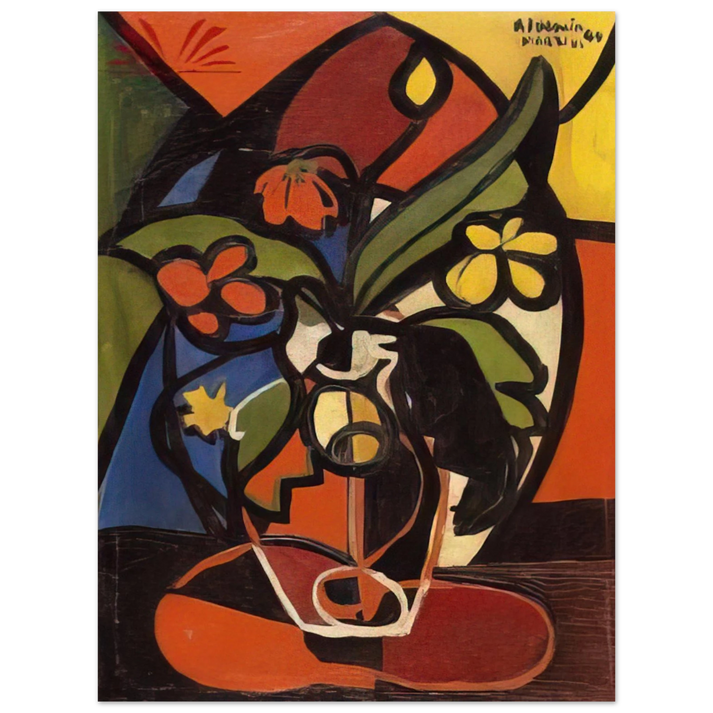 Aldemir Martins - Vase of Flowers - 1949 75x100 cm / 30x40inches Fine Art Poster
