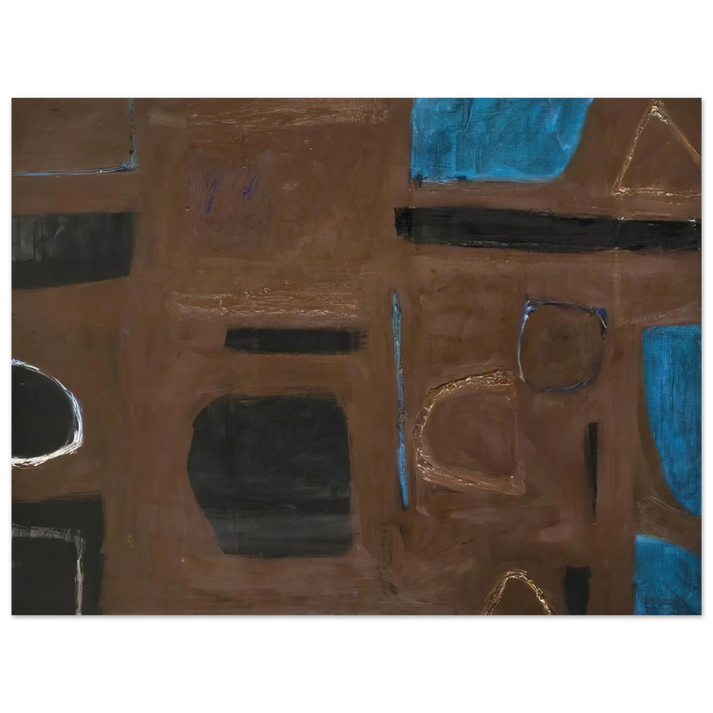 William Scott - Brown and Black - 1960 75x100 cm / 30x40inches Fine Art Poster