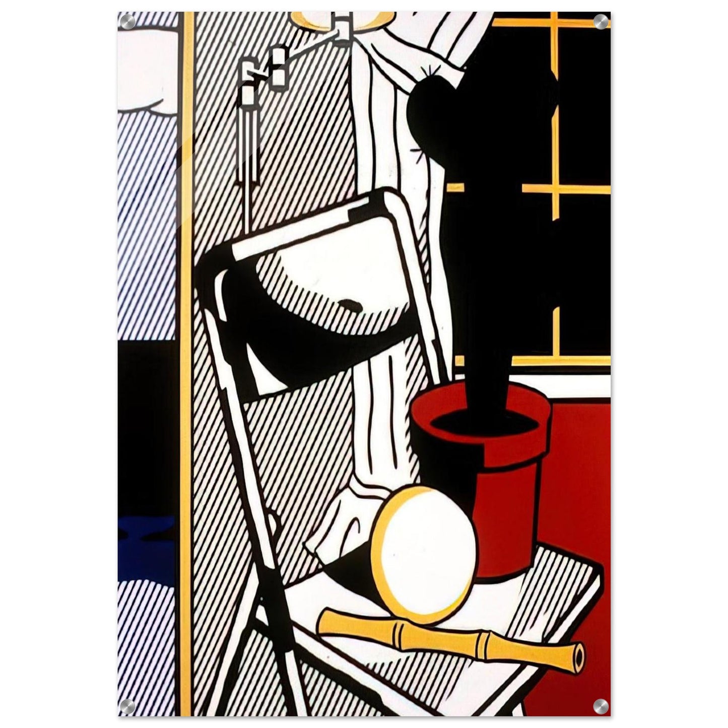 INTERIOR WITH CACTUS 1978 - Roy Lichtenstein Acrylic Print - 70x100 cm / 28x40″ inches | Roy Lichtenstein Wall Art | Roy Lichtenstein Prints