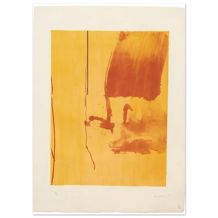 Helen Frankenthaler - Harvest - 1976 Wall art - 40x50 cm / 16x20 inches - Premium Wooden Framed Poster With Fine Art Paper-canvas - White frame