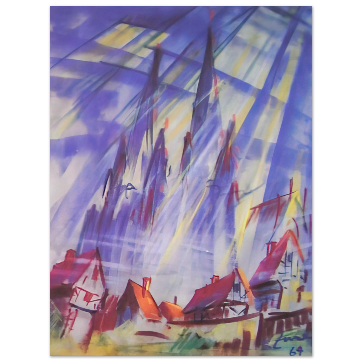 Konrad Zuse - Untitled - 1964 75x100 cm / 30x40inches Fine Art Poster