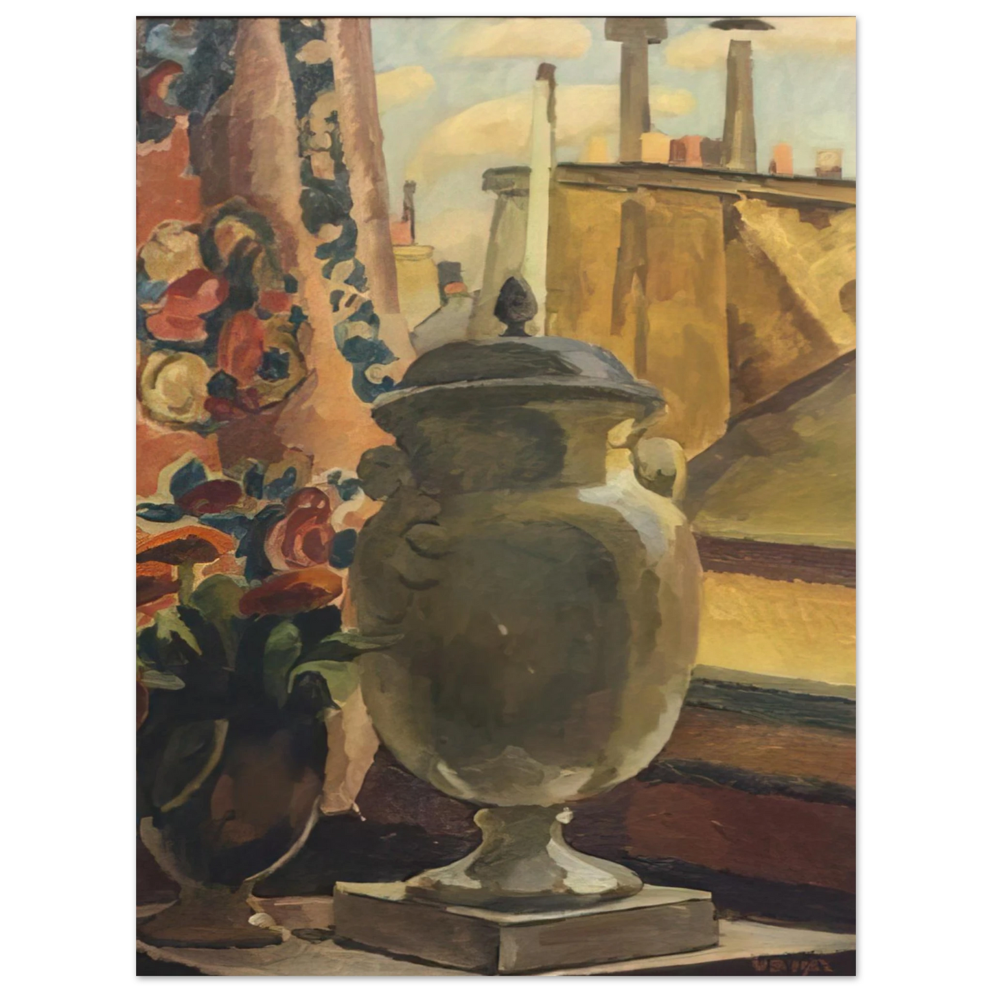 Vanessa Bell - STILL LIFE AT A WINDOW 1922 75x100 cm / 30x40inches Fine Art Poster