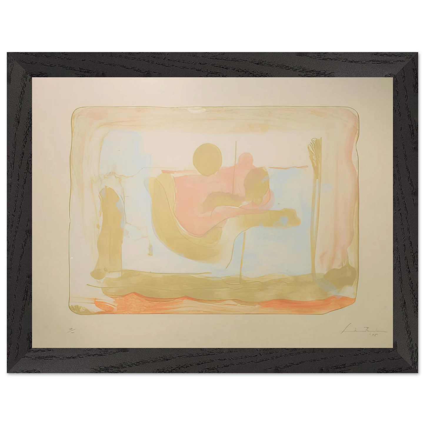 Helen Frankenthaler - Reflections I - 1995 Wall art - A3 (29.7 x 42 cm) - Premium Wooden Framed Poster With Fine Art Paper-canvas - Wood frame