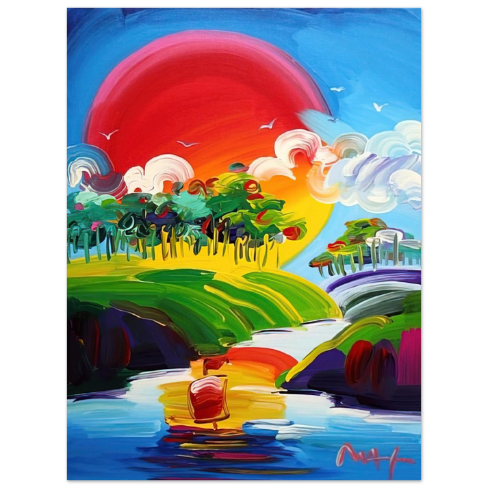Peter Max - WITHOUT BORDERS 2011 75x100 cm / 30x40inches Fine Art Poster