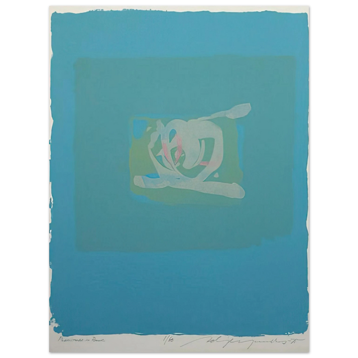 Adja Yunkers - Plentitude in Blue - 1975 75x100 cm / 30x40inches Fine Art Poster
