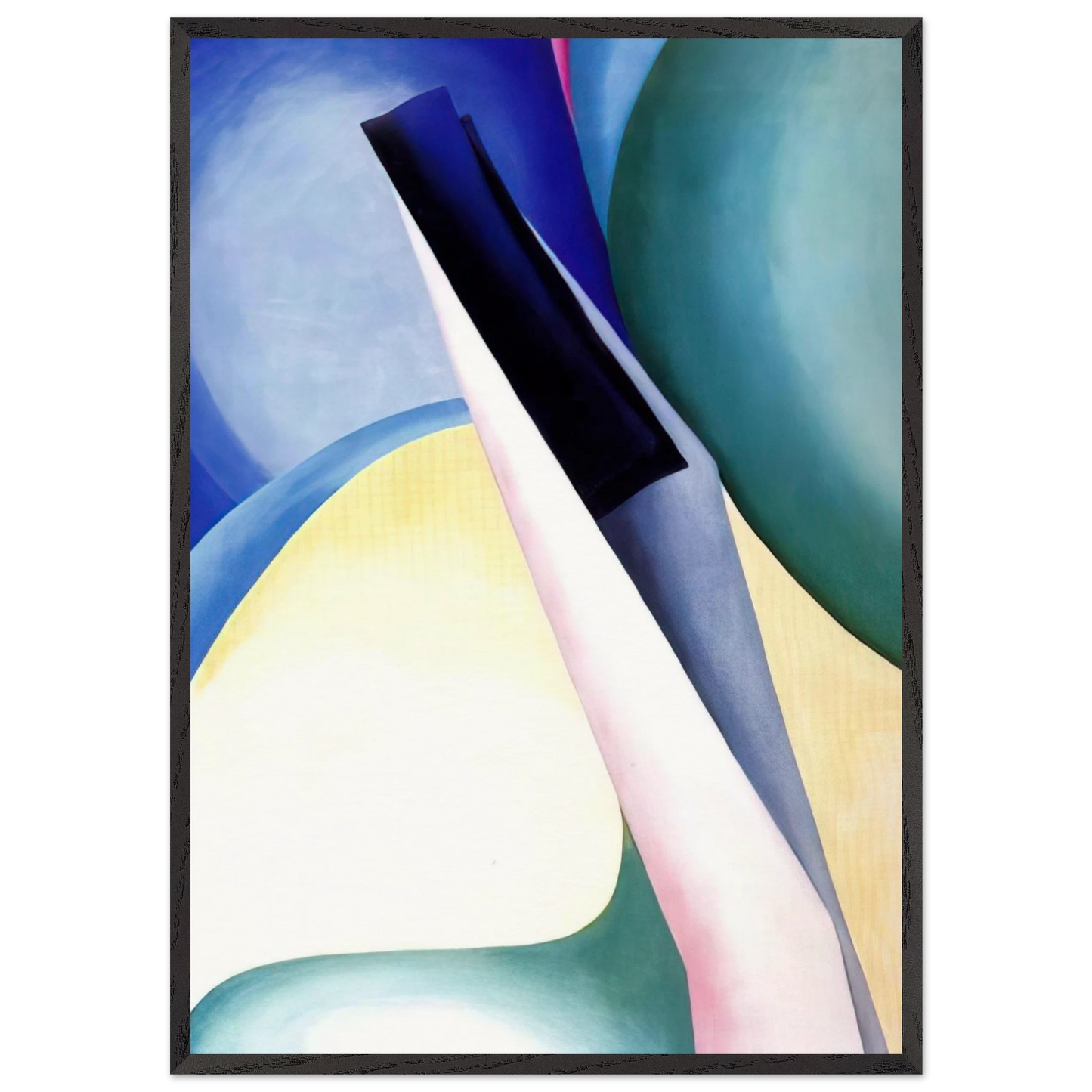 Black Spot No 2 - Georgia OKeeffe 70x100 cm / 28x40 inches Framed Art Print – Black Wooden Frame