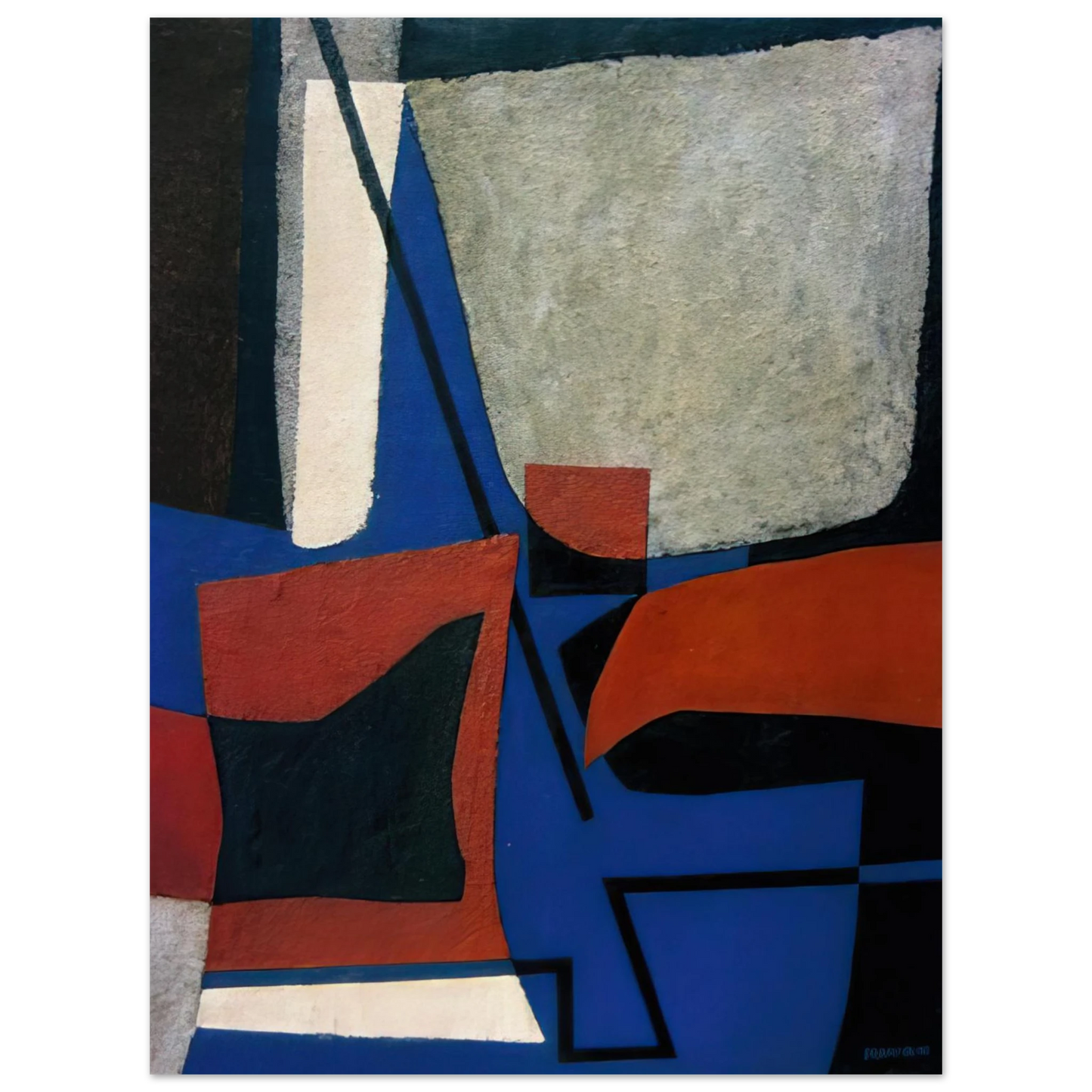 Enrico Prampolini - ABSTRACT COMPOSITION 1955 75x100 cm / 30x40inches Fine Art Poster