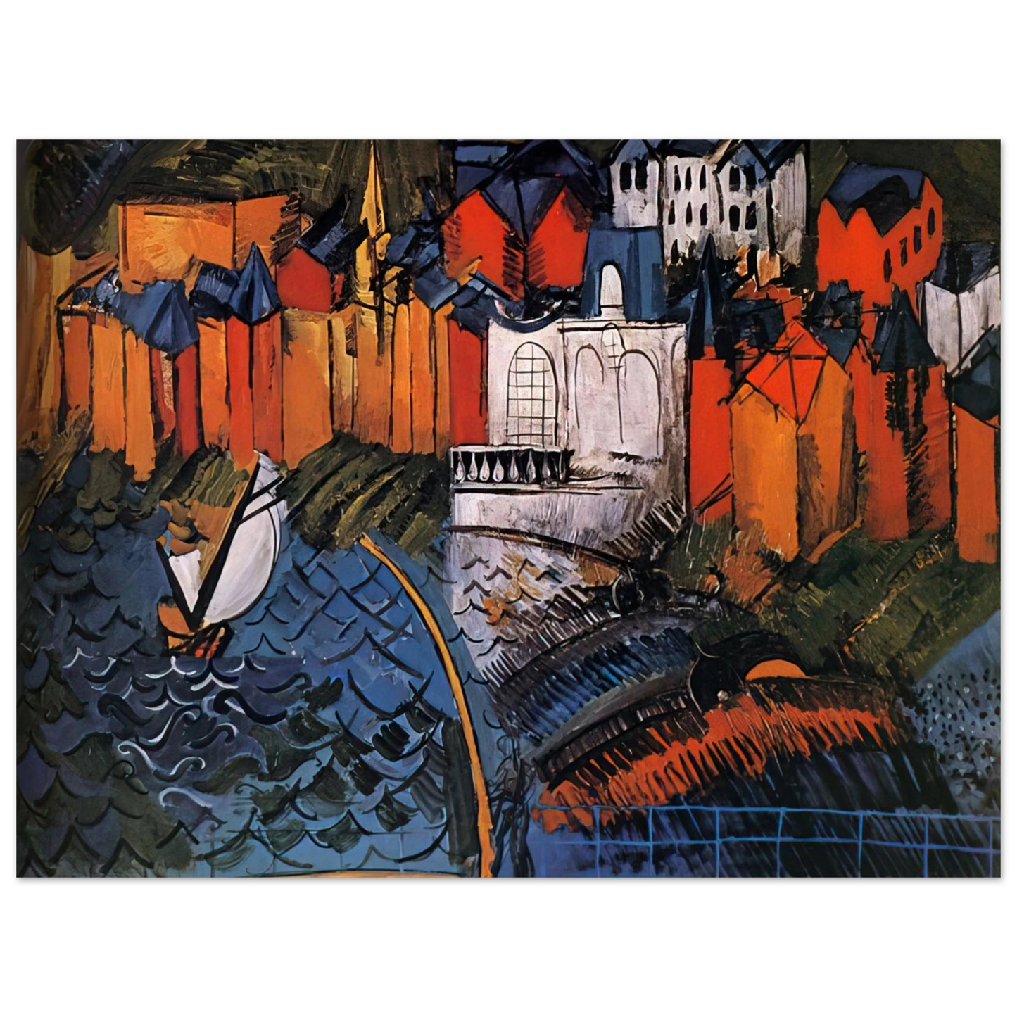 Raoul Dufy - SAILBOAT AT SAINTE ADRESSE 1912 75x100 cm / 30x40inches Fine Art Poster