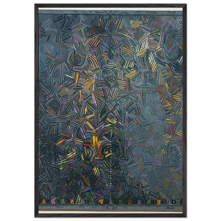 DANCERS ON A PLANE 1981 - Jasper Johns 70x100 cm / 28x40 inches Framed Art Print – Black Wooden Frame