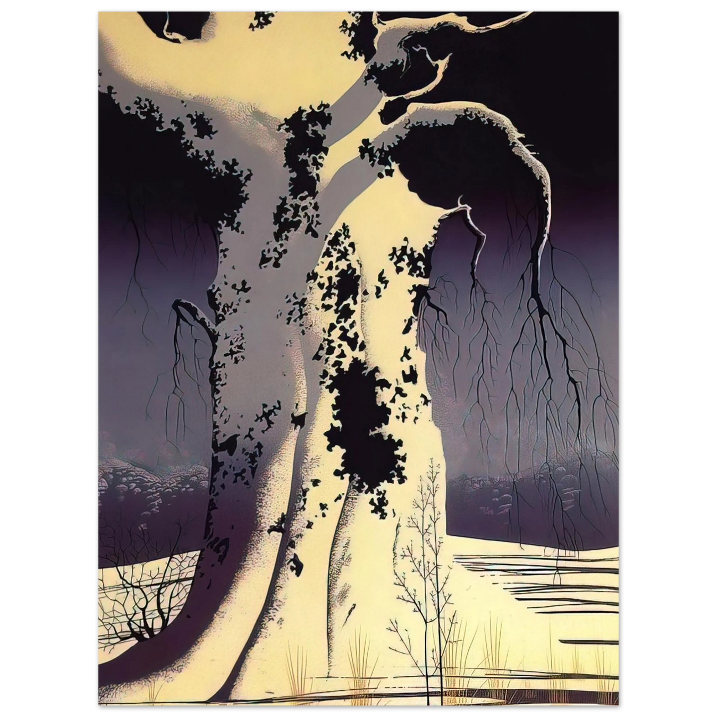 Eyvind Earle - Black Oak 75x100 cm / 30x40inches Fine Art Poster