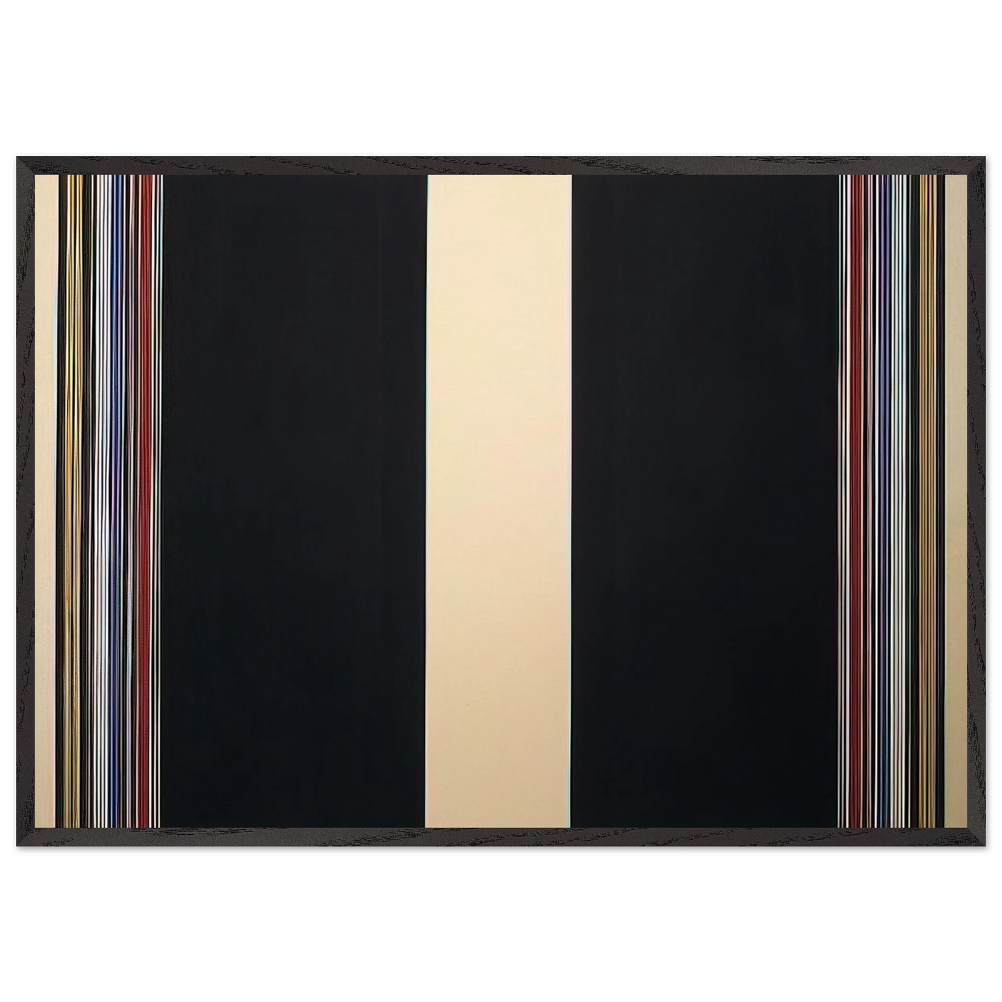 Untitled - 1985 N2 - Gene Davis 70x100 cm / 28x40 inches Framed Art Print – Black Wooden Frame