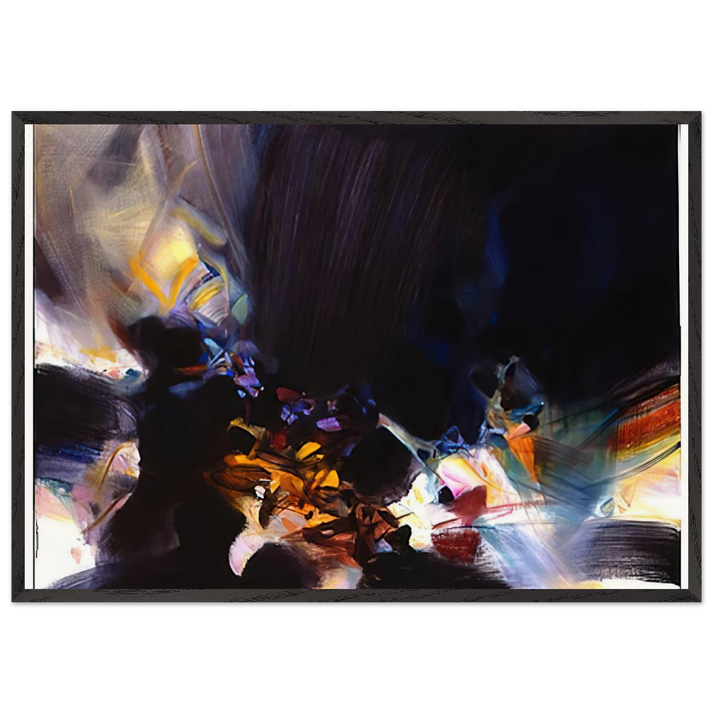 RITUELS 1996 - Chu teh Chun 70x100 cm / 28x40 inches Framed Art Print – Black Wooden Frame