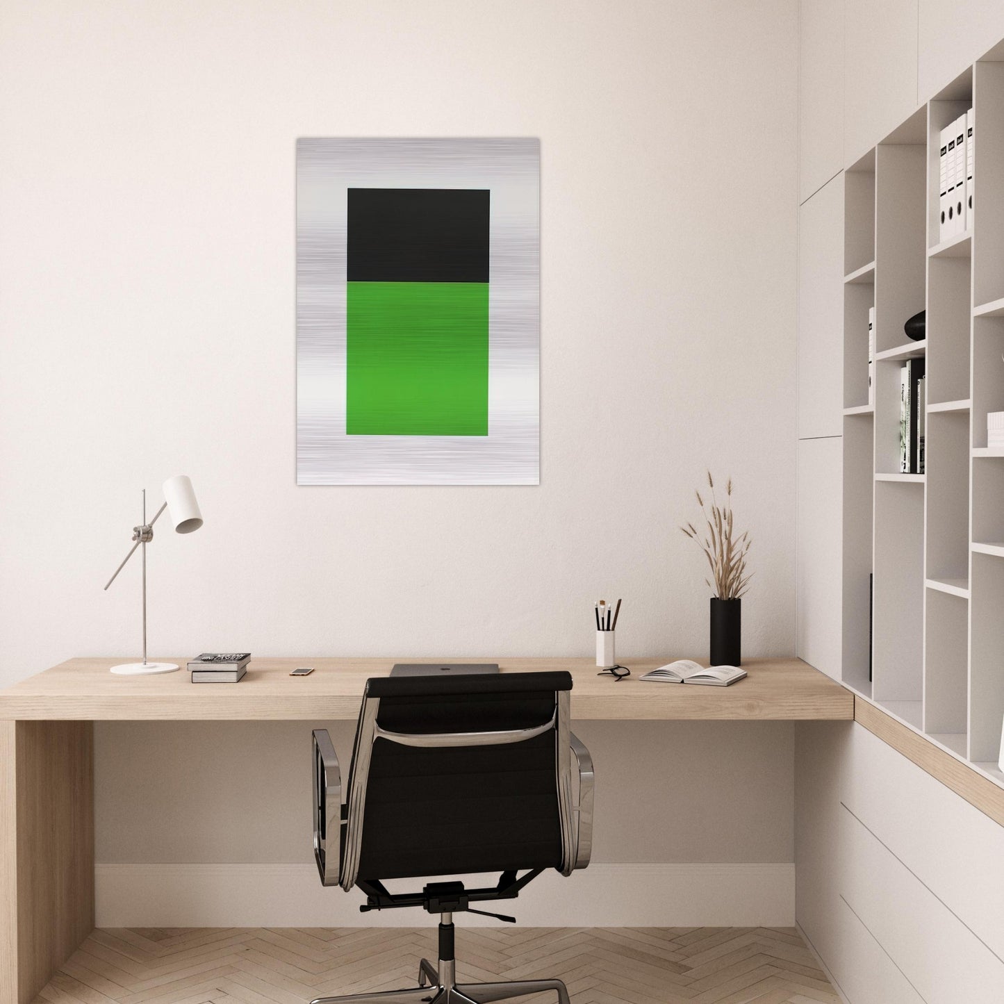 Black-Green from the Series of Ten Lithographs - Ellsworth Kelly Brushed Aluminum Print - 70x100 cm / 28x40 inches | Ellsworth Kelly Aluminum Print | Ellsworth Kelly Prints