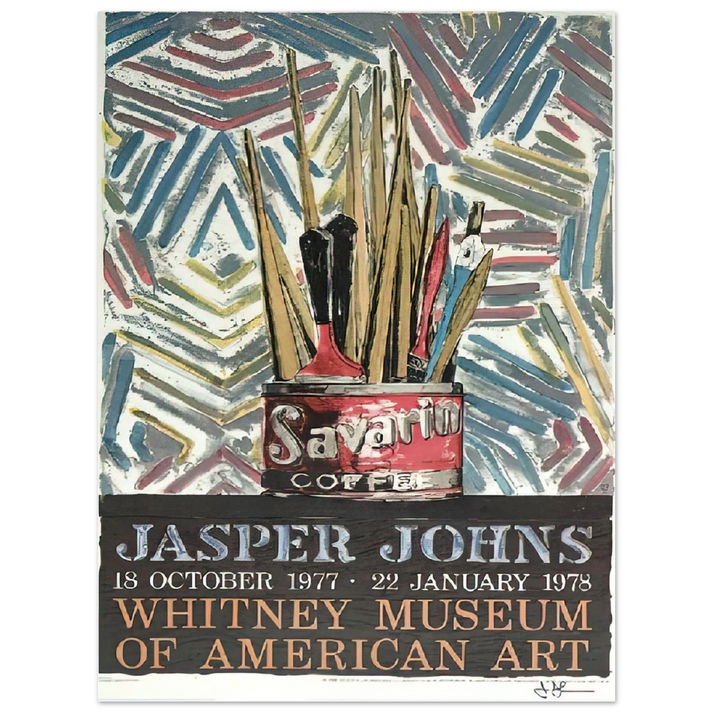 Jasper Johns - SAVARIN WHITNEY MUSEUM POSTER 75x100 cm / 30x40inches Fine Art Poster